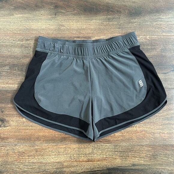 VRST Second Skin 2 In 1 Short Gravel/Pure Black Women 's Running Size Small S - Picture 1 of 9